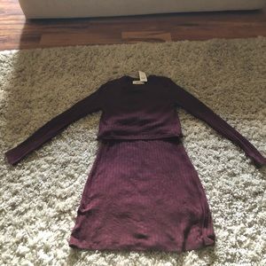 Burgandy casual dress